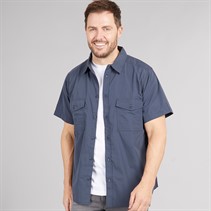 Craghoppers Mens Kiwi Short Sleeve Shirt Ombre Blue