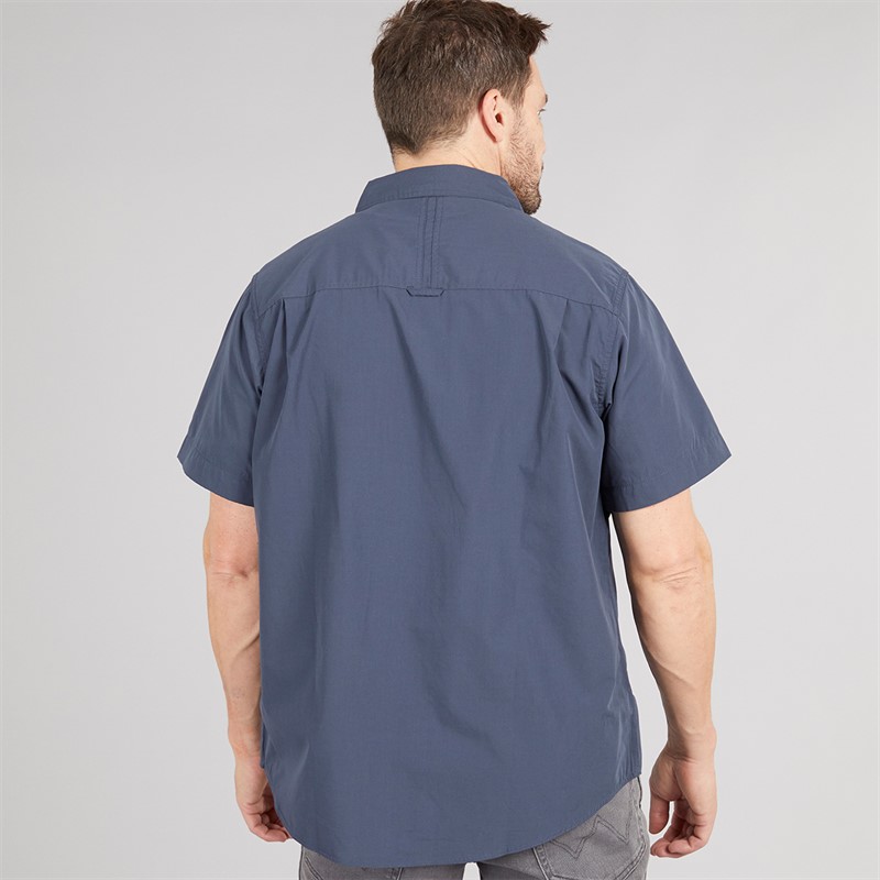 Craghoppers Mens Kiwi Short Sleeve Shirt Ombre Blue