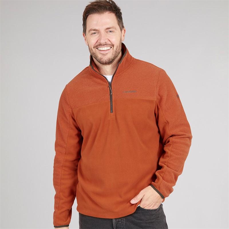 Craghoppers Mens Javi Half Zip Fleece Red Beach