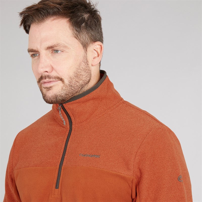 Craghoppers Mens Javi Half Zip Fleece Red Beach