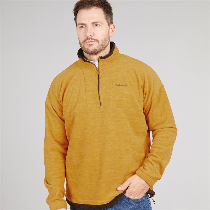 Craghoppers Mens Esk Half Zip Fleece Warbler Yellow