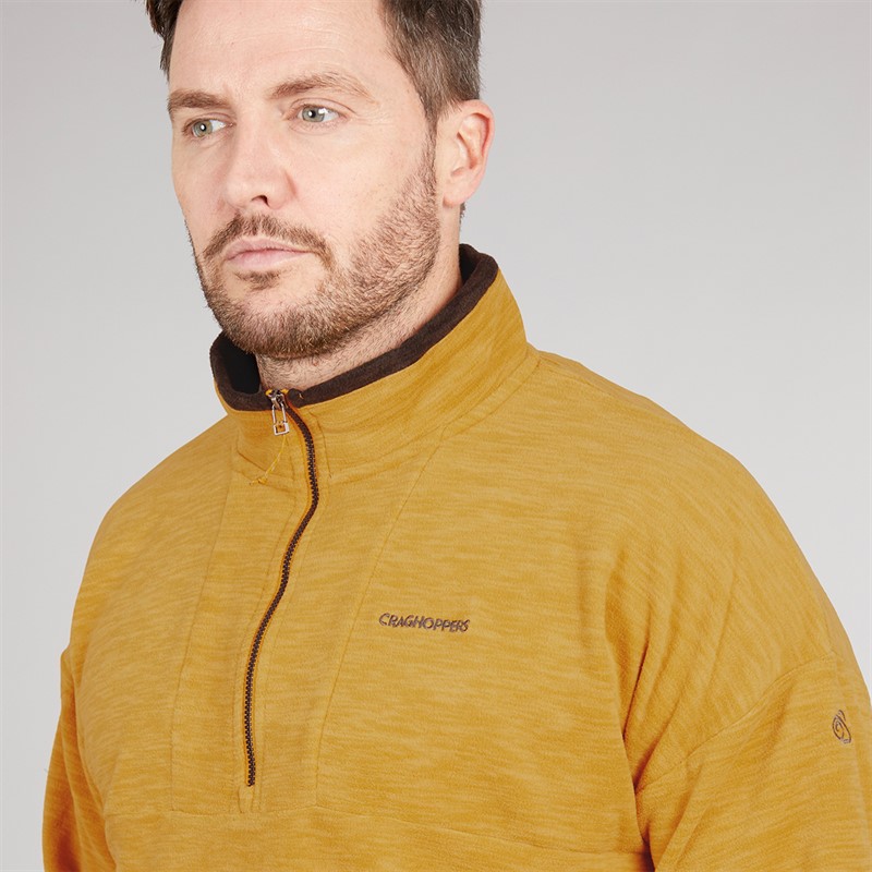 Craghoppers Mens Esk Half Zip Fleece Warbler Yellow