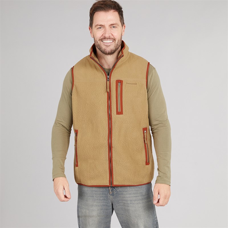 Craghoppers Mens Whitendale Fleece Gilet Earthenware
