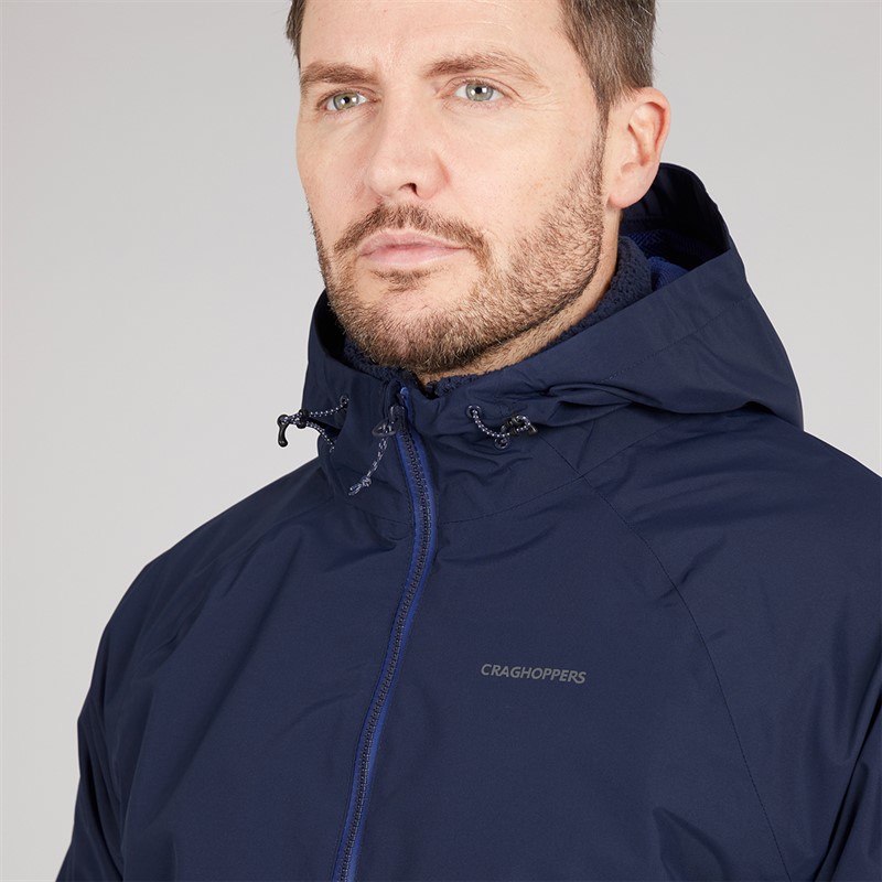Craghoppers Mens Sebastian Aquadry Waterproof Jacket Blue Navy