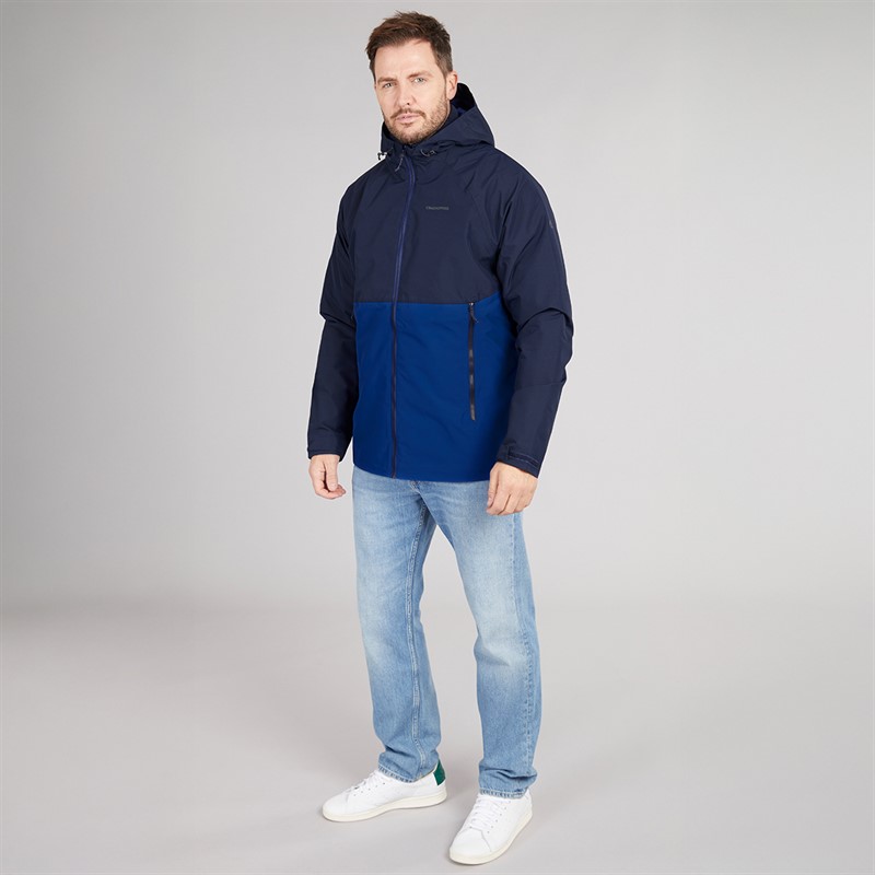 Craghoppers Mens Sebastian Aquadry Waterproof Jacket Blue Navy