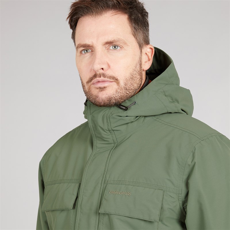 Craghoppers Mens Burland AquaDry Waterproof Insulated Jacket Laurel Green