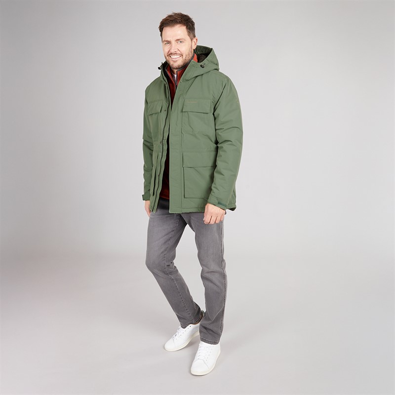 Craghoppers Mens Burland AquaDry Waterproof Insulated Jacket Laurel Green