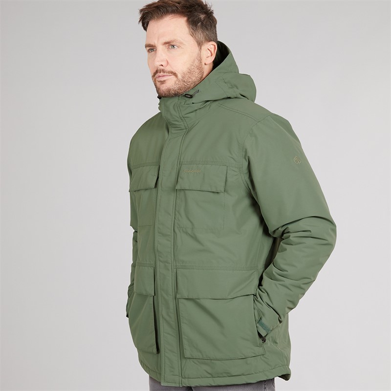 Craghoppers Mens Burland AquaDry Waterproof Insulated Jacket Laurel Green
