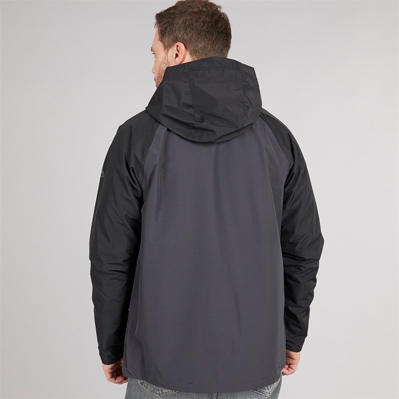 Craghoppers Mens Osuna AquaDry Waterproof Jacket Black/Dark Iron