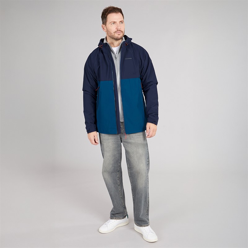 Craghoppers Mens Osuna AquaDry Waterproof Jacket Bluenavy/Poseidon Blue