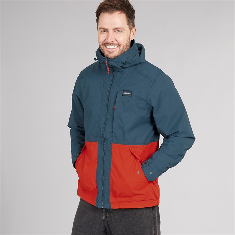 Craghoppers Mens Pandion Aquadry Waterproof Jacket Blue Stone/Pimento Red