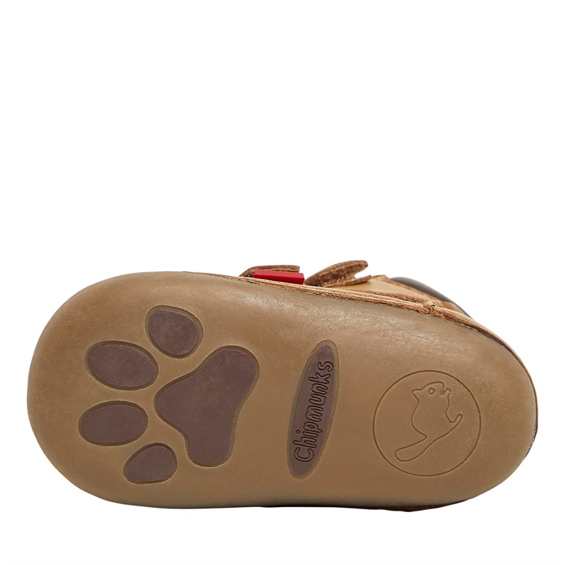 Chipmunks Infant Boys Bailey Shoes Camel