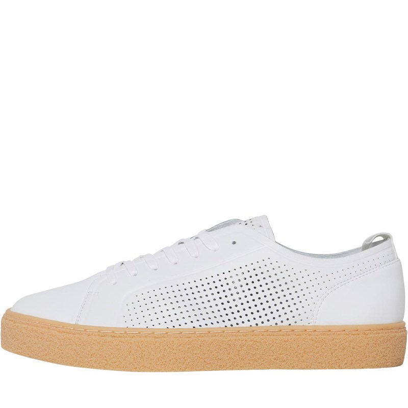 calvin klein white canvas trainers