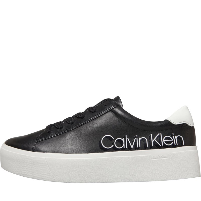 black calvin klein womens trainers