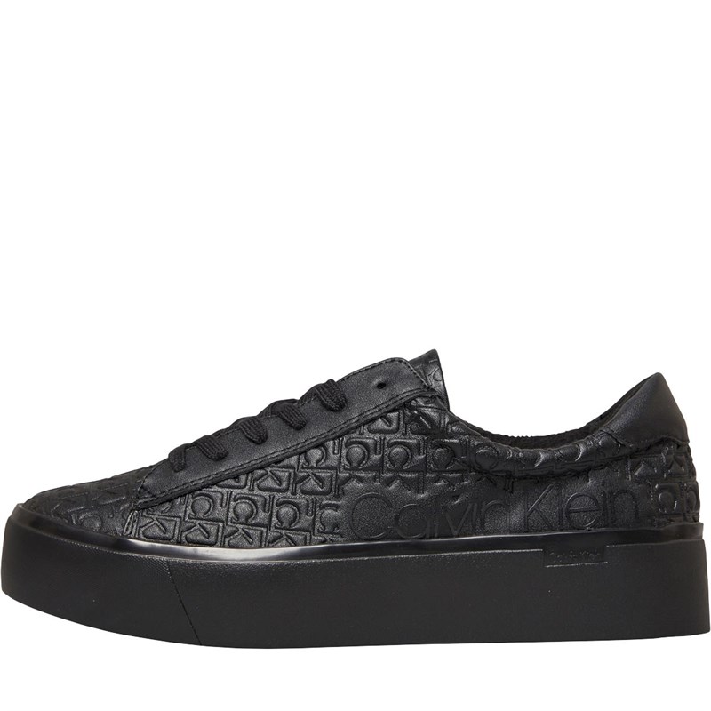 calvin klein black and yellow trainers