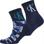 Calvin Klein Herre Jason Monogram Camo Cushion Quarter Two Pack Ankel sokker Flerfarvet