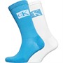 Calvin Klein Mens Badge Two Pack Socks White/Blue Crush