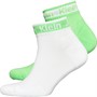 Calvin Klein Mens Logo Ribbon Two Pack Quarter Socks Lime