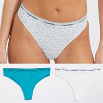 Calvin Klein Womens Three Pack Bikini Briefs Cool Breeze/White/Icy Moon