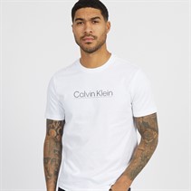 Calvin Klein Mens Raised Line Logo T-Shirt Bright White