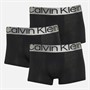 Calvin Klein Mens Three Pack Trunks Black