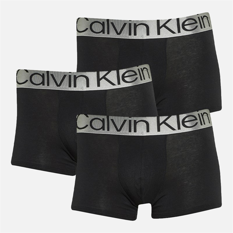 Calvin Klein Mens Three Pack Trunks Black