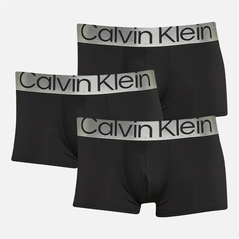 Calvin Klein Mens Three Pack Low Rise Trunks Black - Size XS