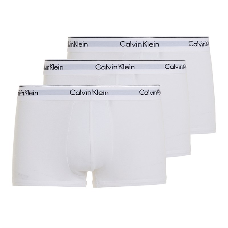 Calvin Klein Mens Three Pack Trunks White/White/White - Size XXL