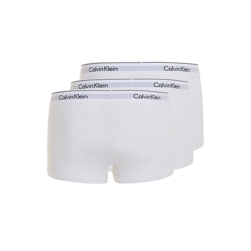 Calvin Klein Mens Three Pack Trunks White/White/White