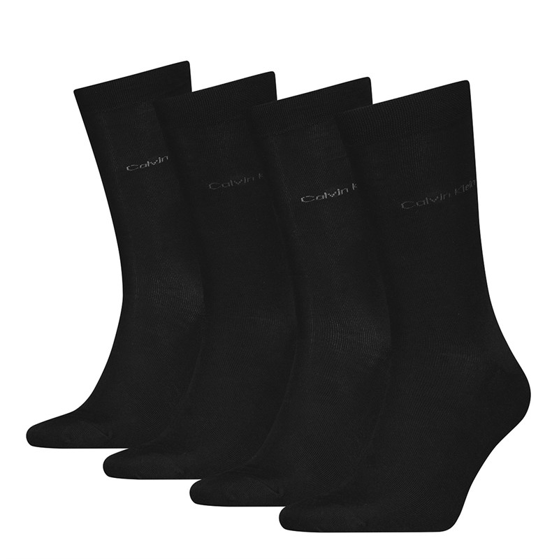 Calvin Klein Mens Four Pack Socks With Gift Box Black