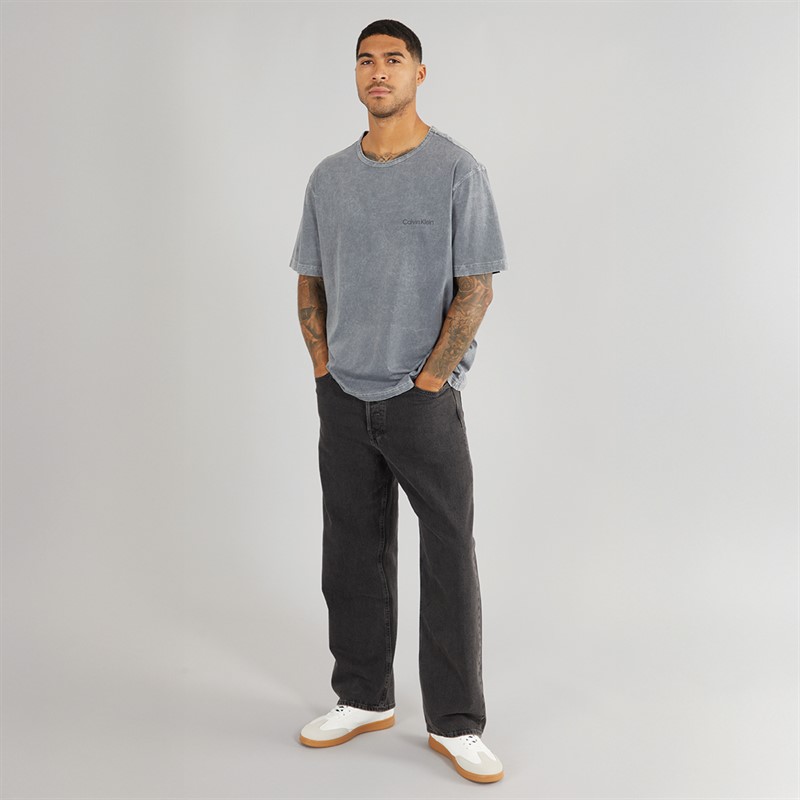 Calvin Klein Mens Crew Neck T-Shirt Forged Iron