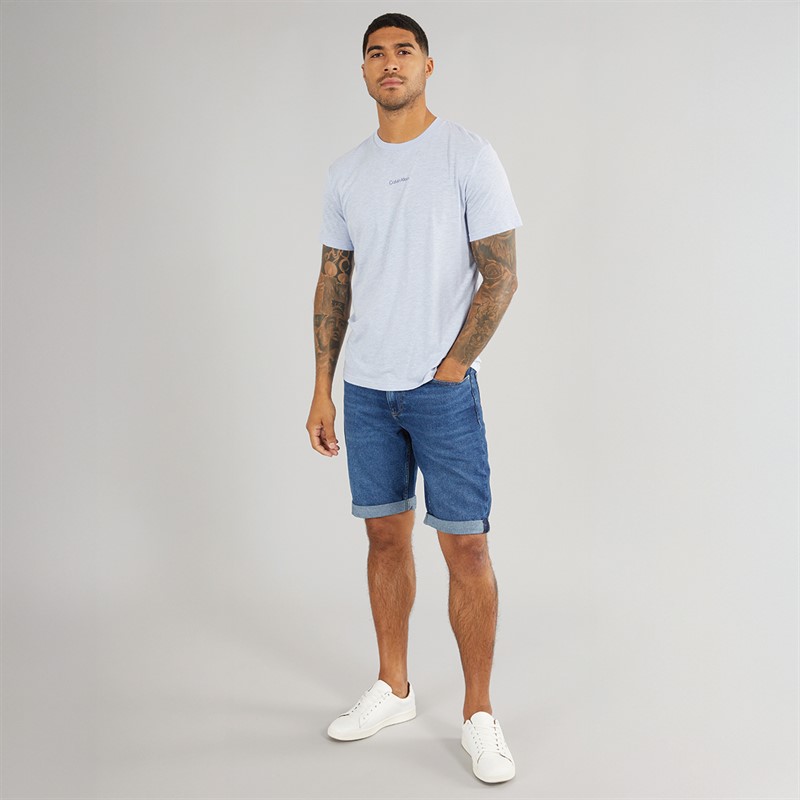 Calvin Klein Mens Crew Neck T-Shirt Dusky Cornflower