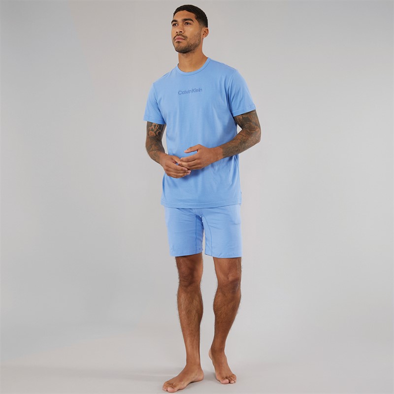 Calvin Klein Mens T-Shirt And Shorts Set Glacier