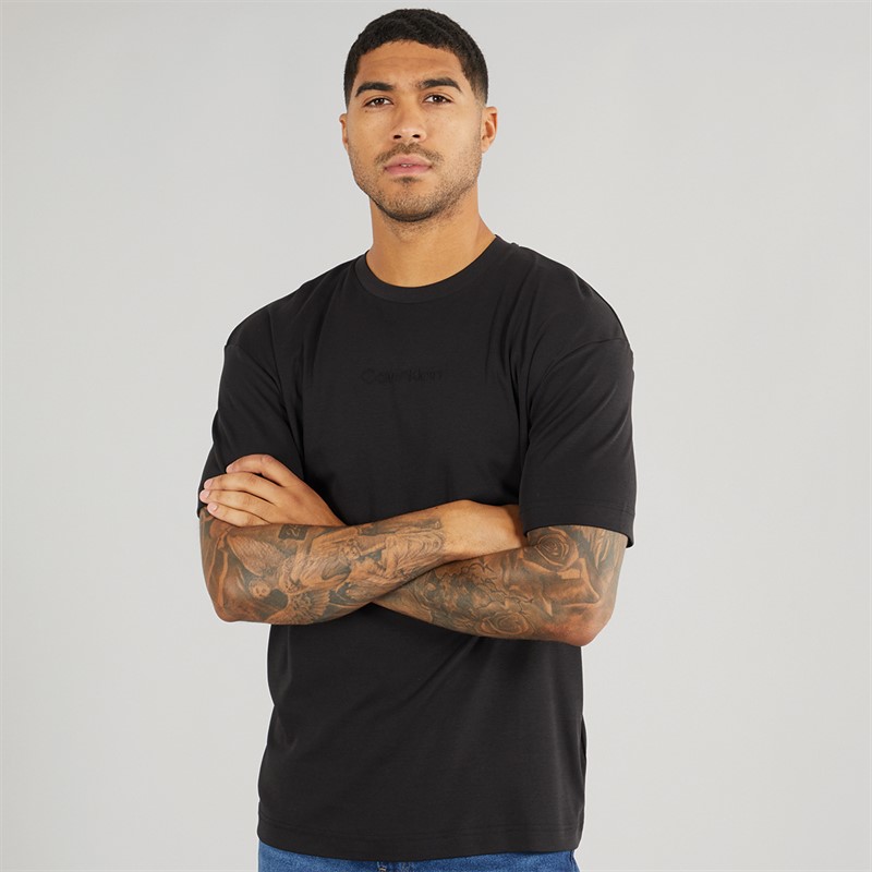 Calvin Klein Mens Interlock T-Shirt CK Black