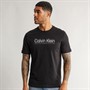 Calvin Klein Mens Double Logo T-Shirt CK Black