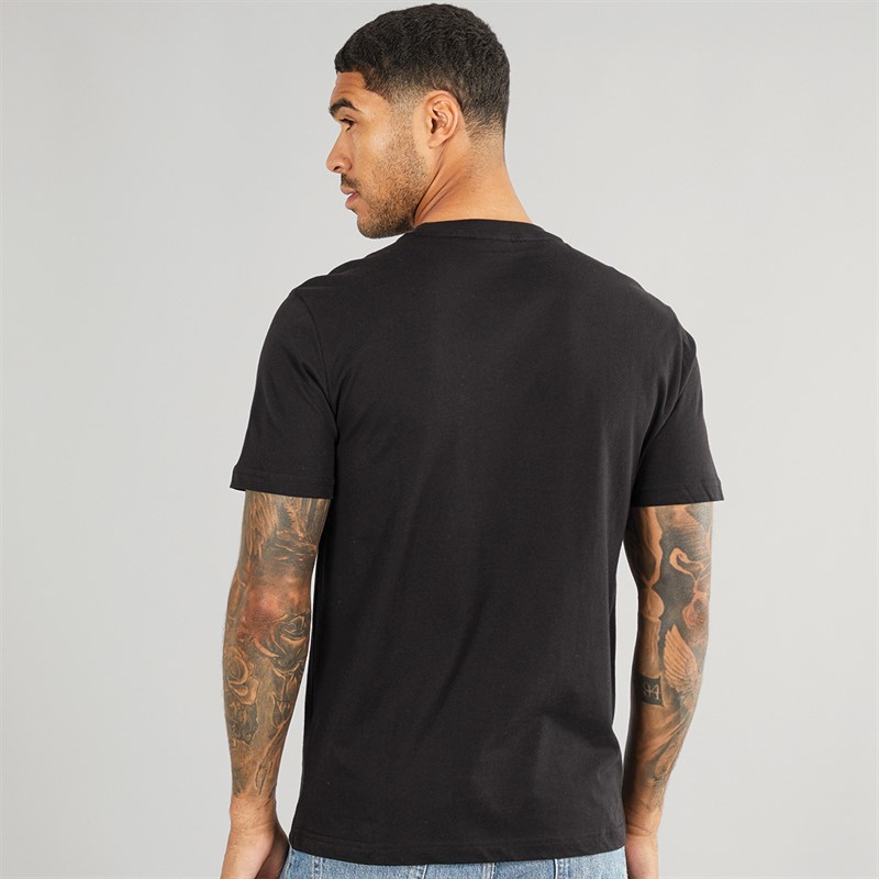 Calvin Klein Mens Double Logo T-Shirt CK Black
