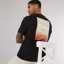 Calvin Klein Mens Overlay Print T-Shirt CK Black