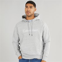 Calvin Klein Mens Hero Logo Hoodie Mid Grey Heather