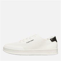 Calvin Klein Mens Low Top Lace Up Trainers Bright White/Black