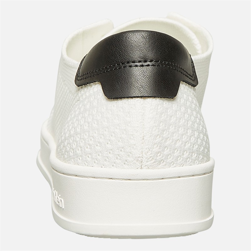 Calvin Klein Mens Low Top Lace Up Trainers Bright White/Black