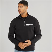 Calvin Klein Mens NY Chest Box Logo Sweatshirt CK Black