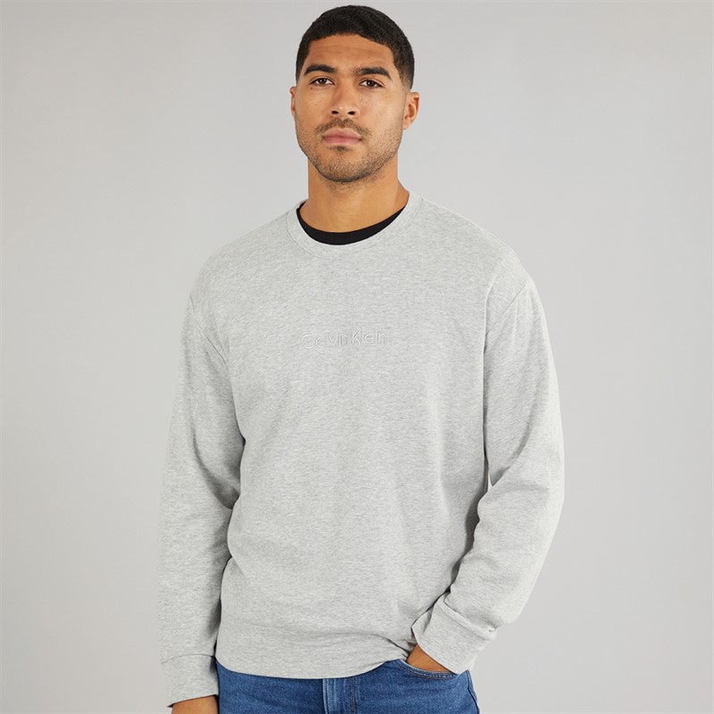Calvin Klein Mens Long Sleeve Sweatshirt Medium Grey Heather