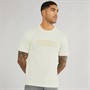 Calvin Klein Mens Textured Embroidery T-Shirt Tofu