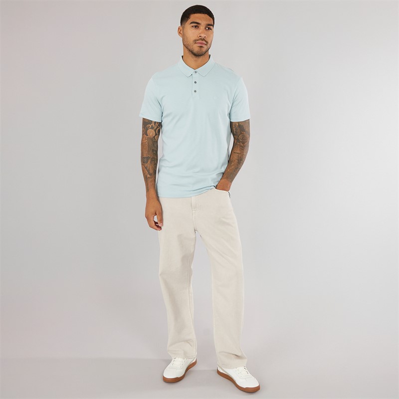 Calvin Klein Mens Supima Polo Cloud Blue