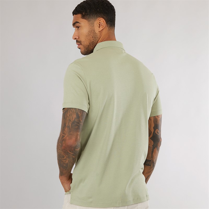 Calvin Klein Mens Supima Chest Emblem Polo Tea