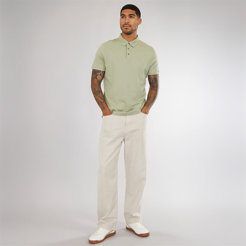 Calvin Klein Mens Supima Chest Emblem Polo Tea