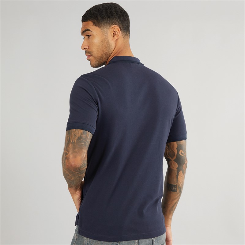 Calvin Klein Mens Thermo Pique Polo Dark Sapphire