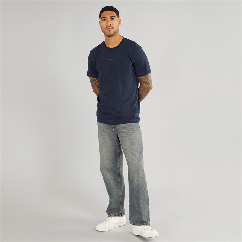 Calvin Klein Mens Crew Neck T-Shirt Dark Sapphire