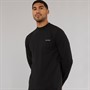 Calvin Klein Mens Micro Logo Long Sleeve T-Shirt CK Black