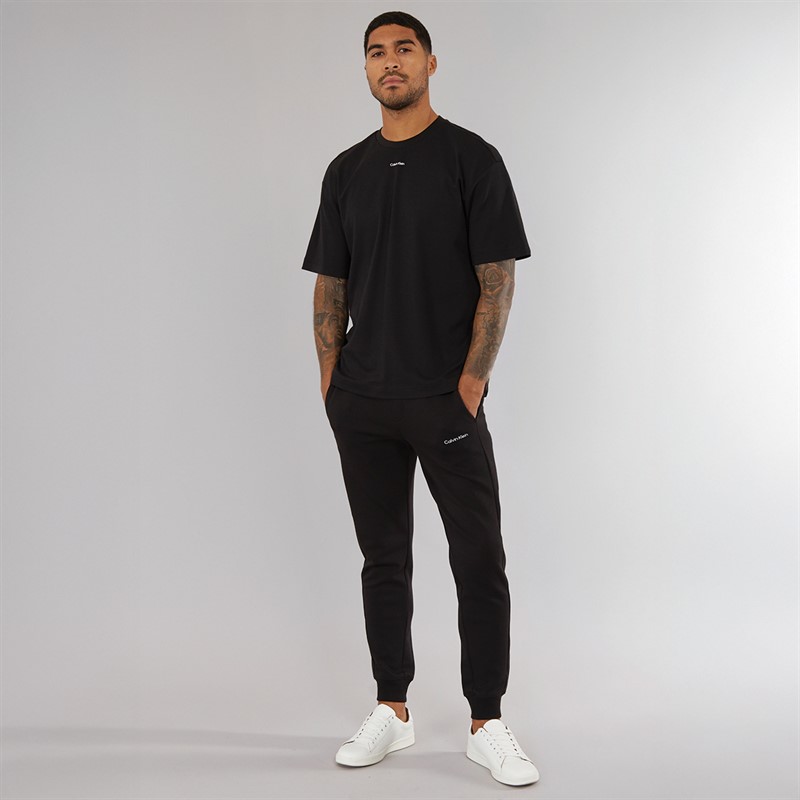 Calvin Klein Mens Nano Logo Interlock T-Shirt CK Black